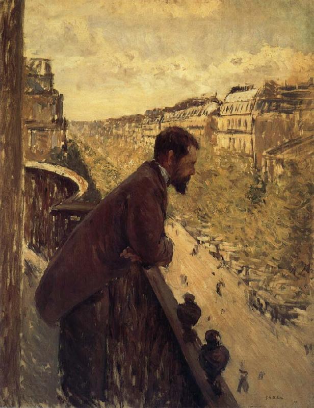 Gustave Caillebotte The man stand on the terrace China oil painting art